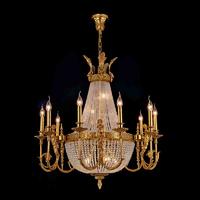 Antique French Empire Crystal Chandelier Candle Lights